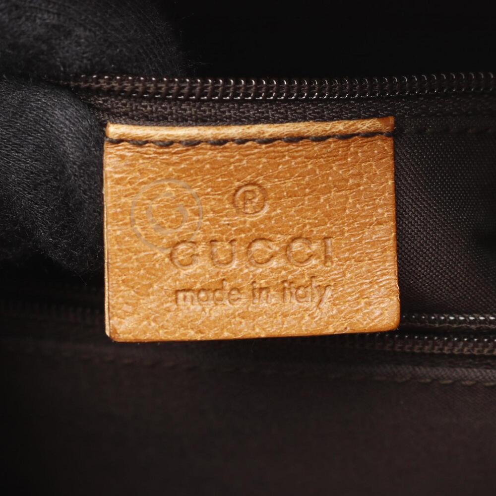 GUCCI Brown Leather Bamboo Tote Bag - Picture 4 of 9